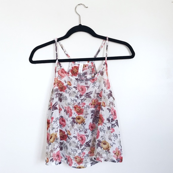 Ambiance Tops - 🌷 • NWOT Floral Sheer Open Back Summer Top •